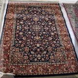 R31. Grand Manor Collection navy ground rug.